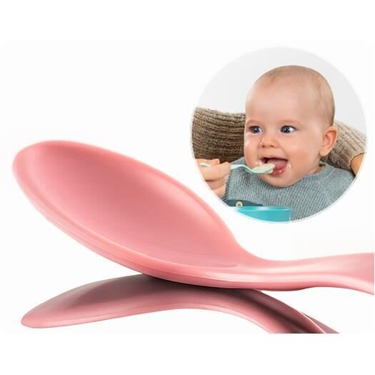REER Set 5 lingurite hranire bebelusi flexibile cu maner anatomic 3+ luni BabySpoon 23022