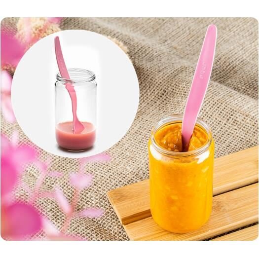 REER Set 5 lingurite hranire bebelusi flexibile cu maner anatomic 3+ luni BabySpoon 23022