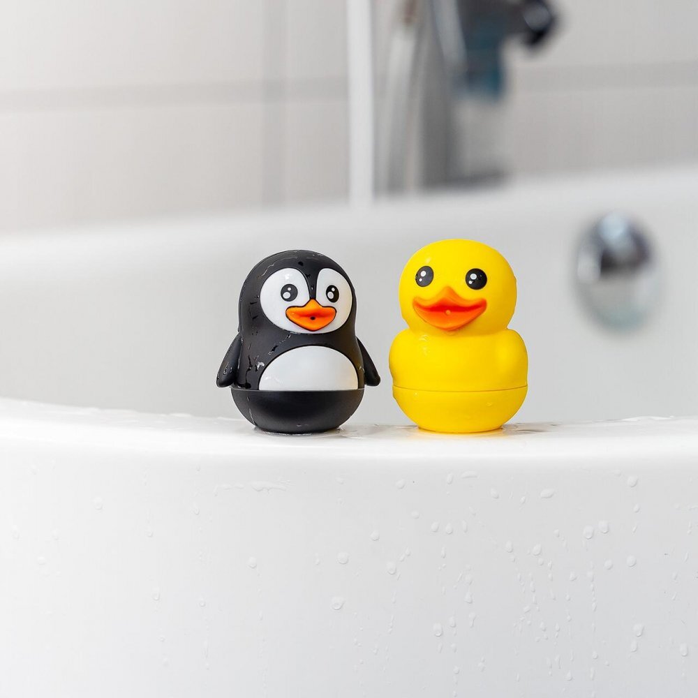 REER Set jucarii de baie din silicon pentru bebelusi MyHappyBath Toys 6+ luni