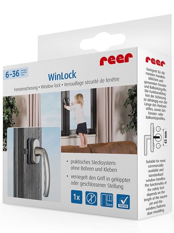 REER Siguranta pt usi balcon si ferestre gri 70021