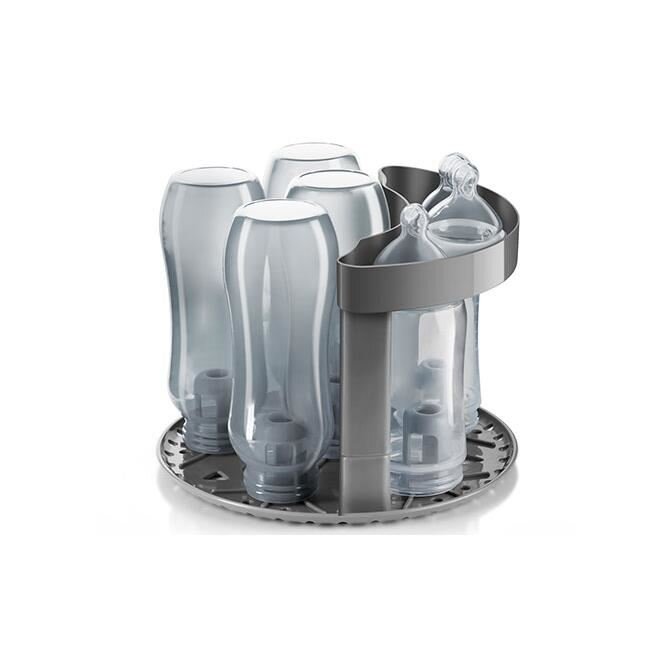 REER Sterilizator biberoane cu abur fierbinte capacitate 6 biberoane gri VapoMat S 36021