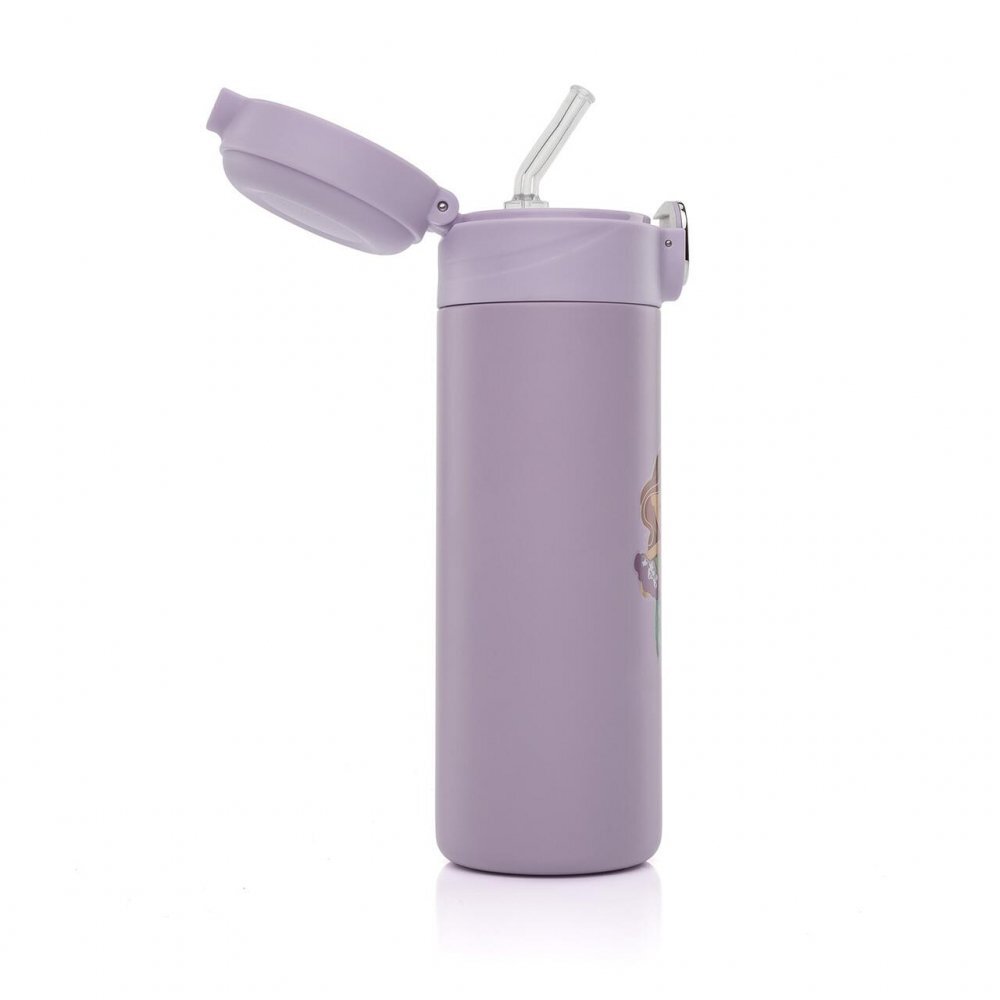 REER Sticla de baut cu pai din otel inoxidabil 350ml violet