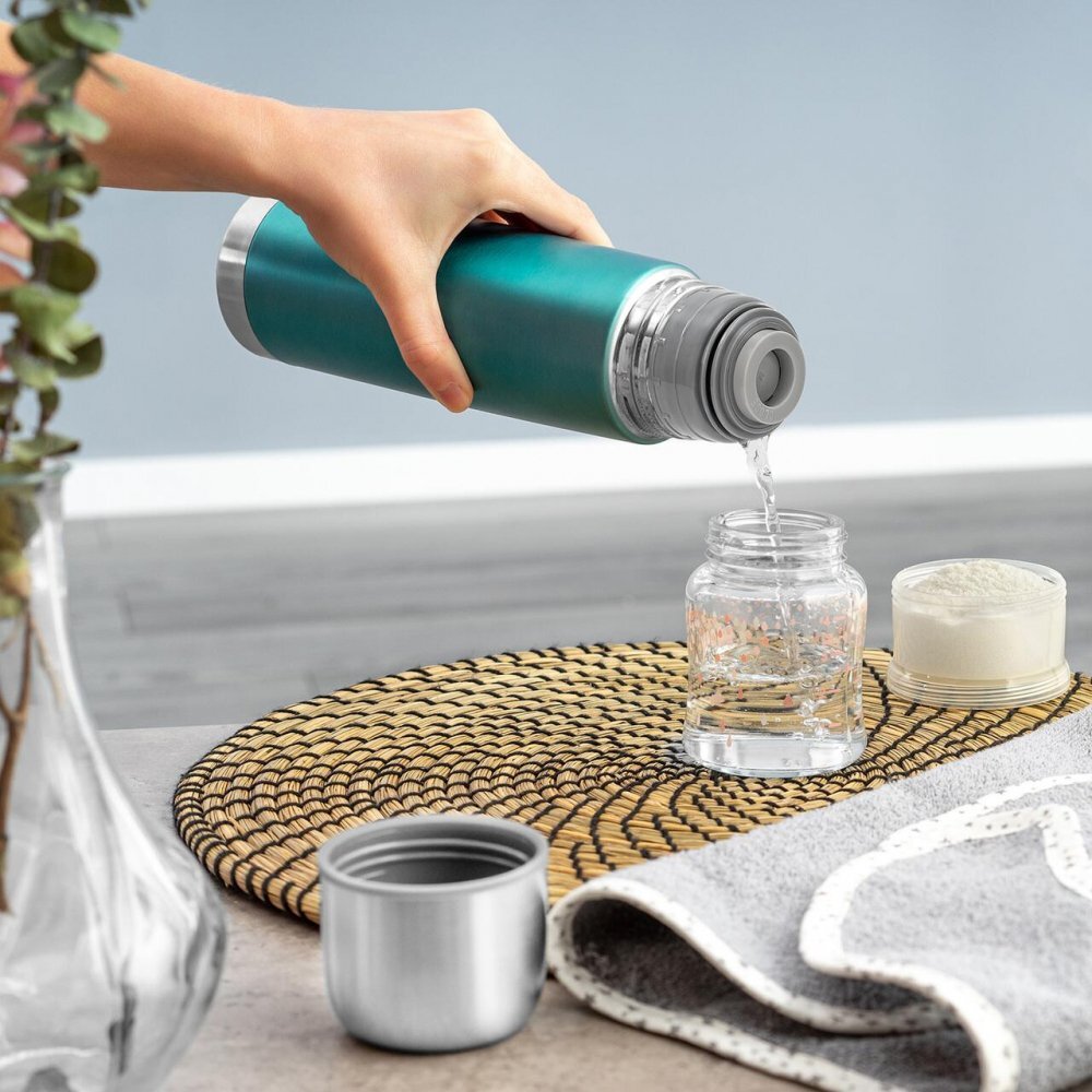 REER Sticla termos din otel inoxidabil vidat ColourCup 450 ml albastru