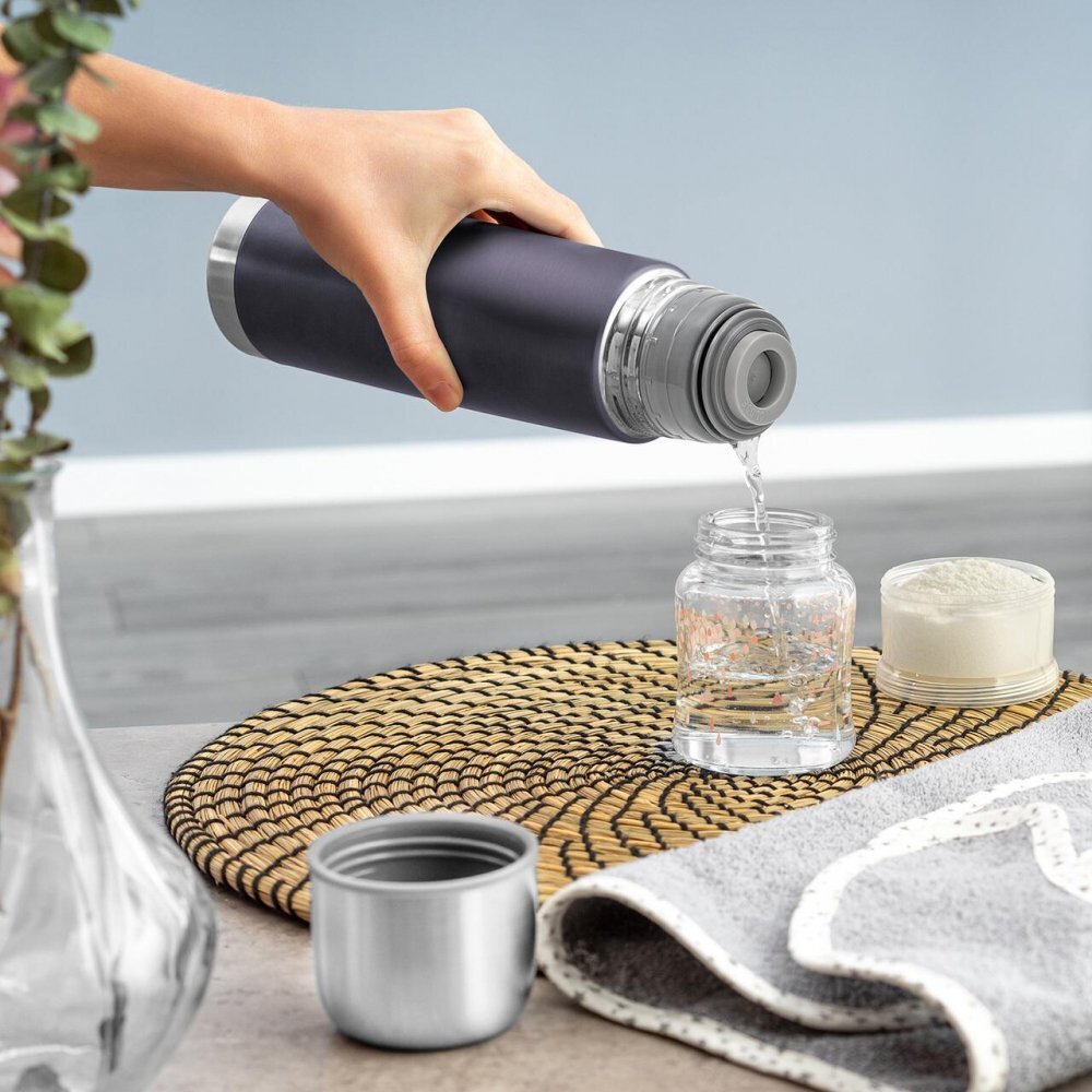 REER Sticla termos din otel inoxidabil vidat ColourCup 450 ml gri