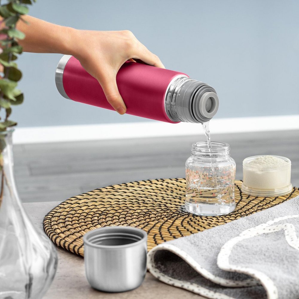 REER Sticla termos din otel inoxidabil vidat ColourCup 450 ml rosu