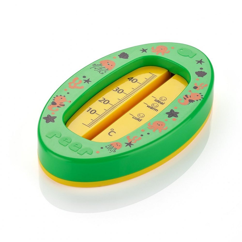 REER Termometru de baie pentru copii fara mercur fara BPA 0+ luni verde