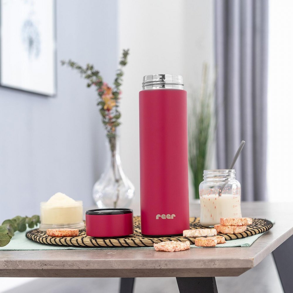 REER Termos din otel inoxidabil vidat ColourDesign 450 ml rosu
