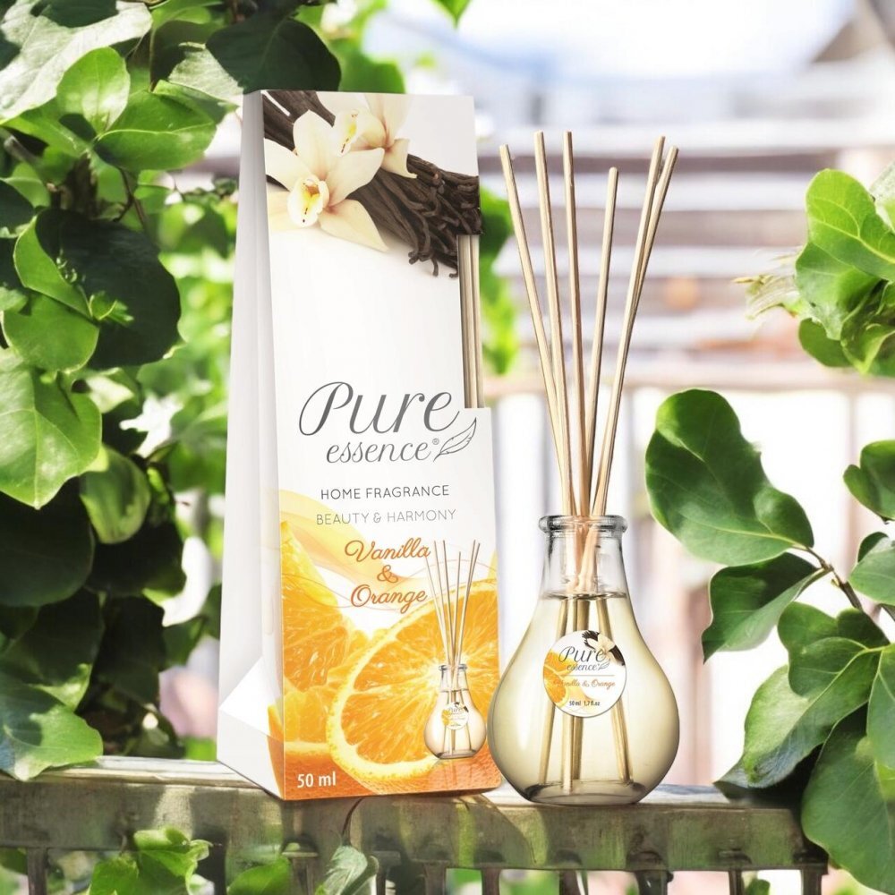 Revers Difuzor cu betisoare parfumate Pure Essence vanilie si flori de portocala 50 ml