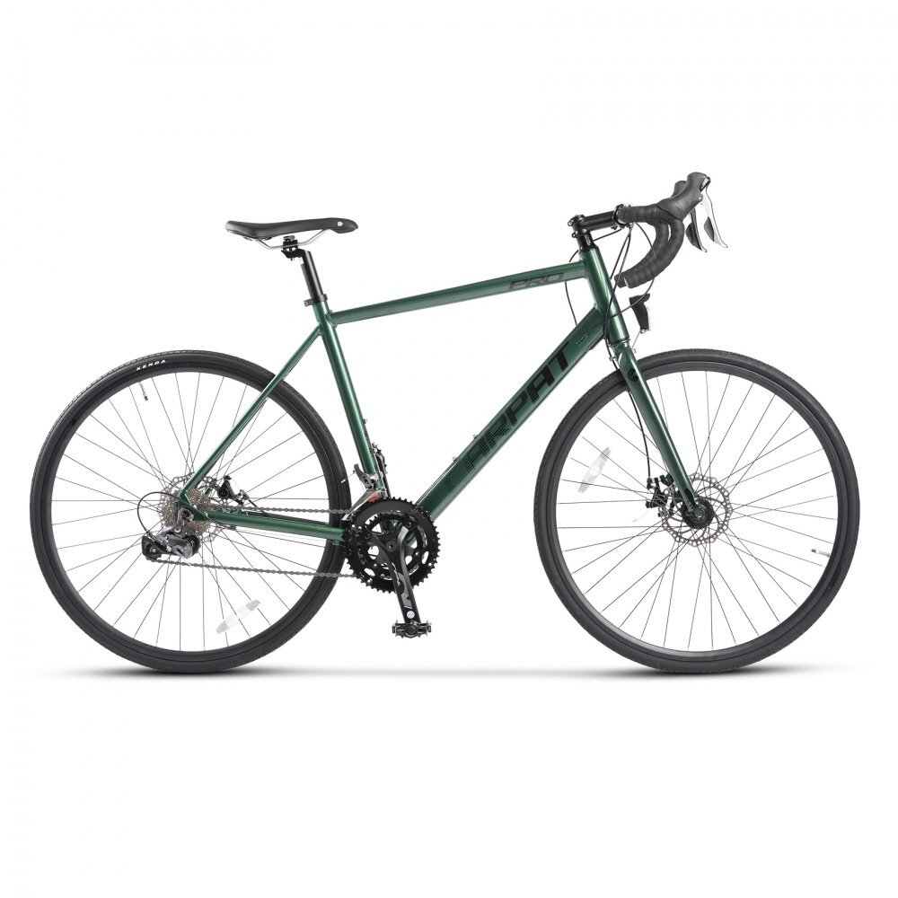 Rich Bicicleta Carpat Pro C27216C VerdeNegru de orassosea tip semicursiera roti 28 inch 16 viteze inaltime utilizator 170-195 cm greutate suportata 120 kg