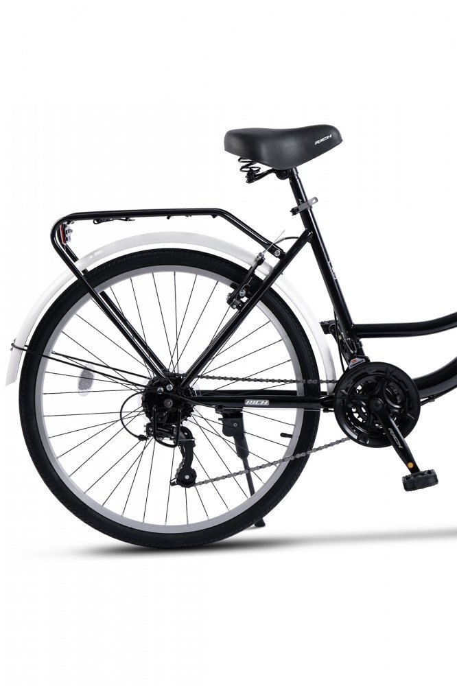 Rich Bicicleta City Classic Echipare Linie Carpat 21 Viteze roti 26 Inch fV-Brake R2632A Negru