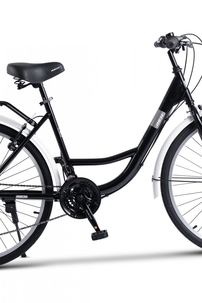 Rich Bicicleta City Classic Echipare Linie Carpat 21 Viteze roti 26 Inch fV-Brake R2632A Negru