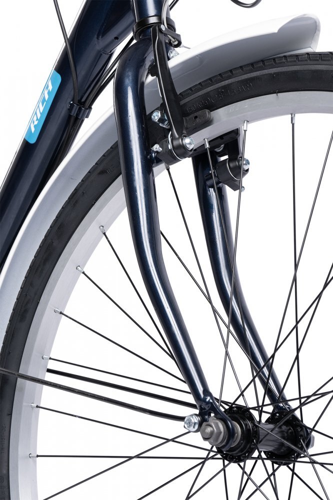 Rich Bicicleta R2632A Albastru City Classic 21 viteze roti 26 inch frane V-Brake greutate suportata 120 kg