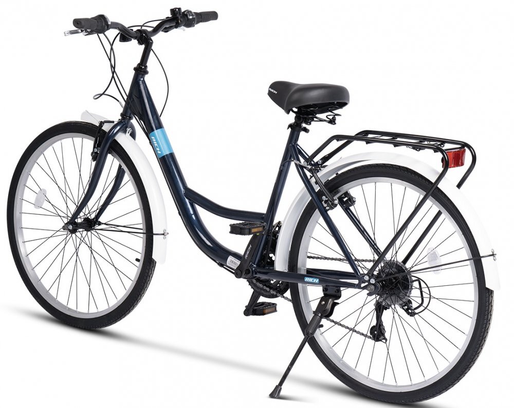 Rich Bicicleta R2632A Albastru City Classic 21 viteze roti 26 inch frane V-Brake greutate suportata 120 kg
