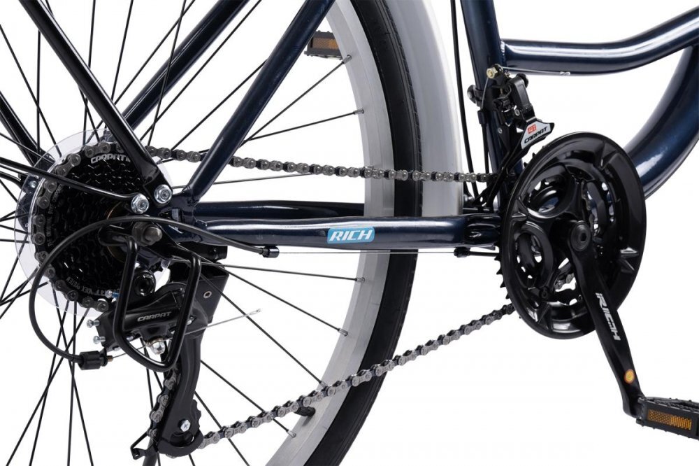 Rich Bicicleta R2632A Albastru City Classic 21 viteze roti 26 inch frane V-Brake greutate suportata 120 kg