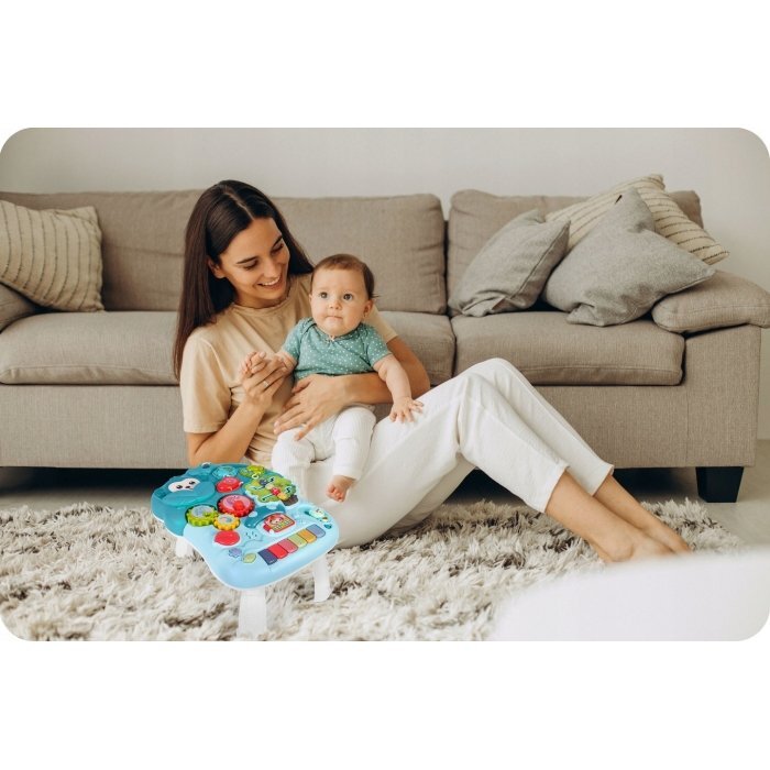 Ricokids Antemergator 4 in 1 cu diverse activitati si sunete albastru
