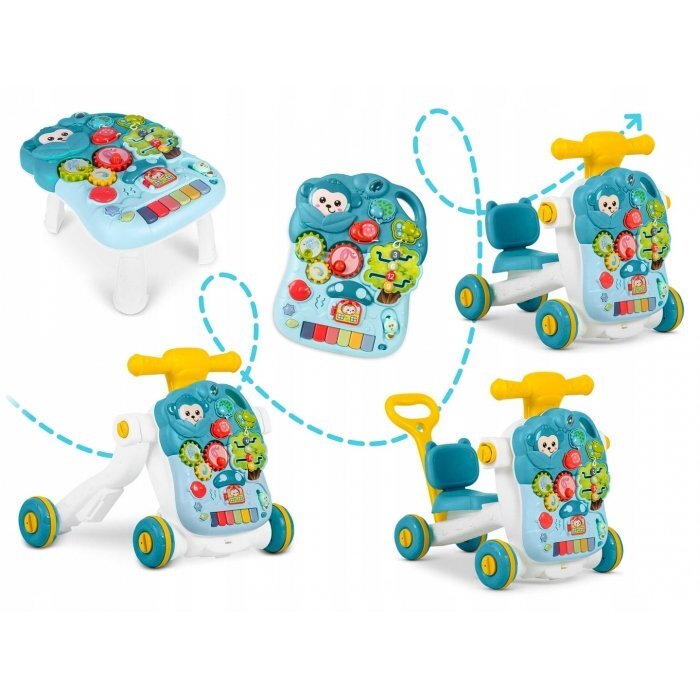 Ricokids Antemergator 4 in 1 cu diverse activitati si sunete albastru