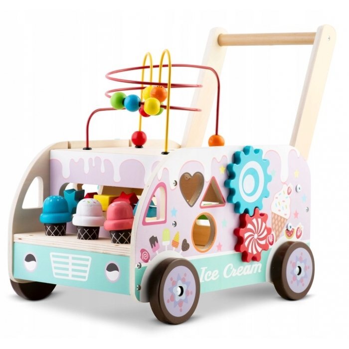 Ricokids Antemergator din lemn tip magazin cu inghetata si diverse activitati 48 x 27.5 x 40.5 cm RK-873