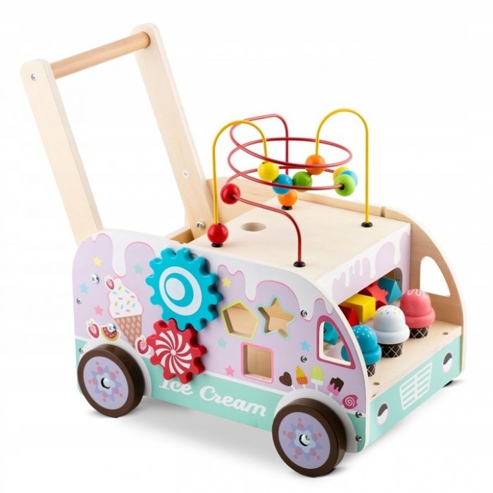 Ricokids Antemergator din lemn tip magazin cu inghetata si diverse activitati 48 x 27.5 x 40.5 cm RK-873