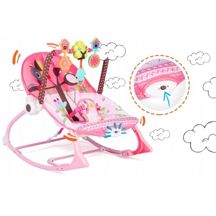 Ricokids Balansoar 3 in 1 cu vibratii 7303 roz