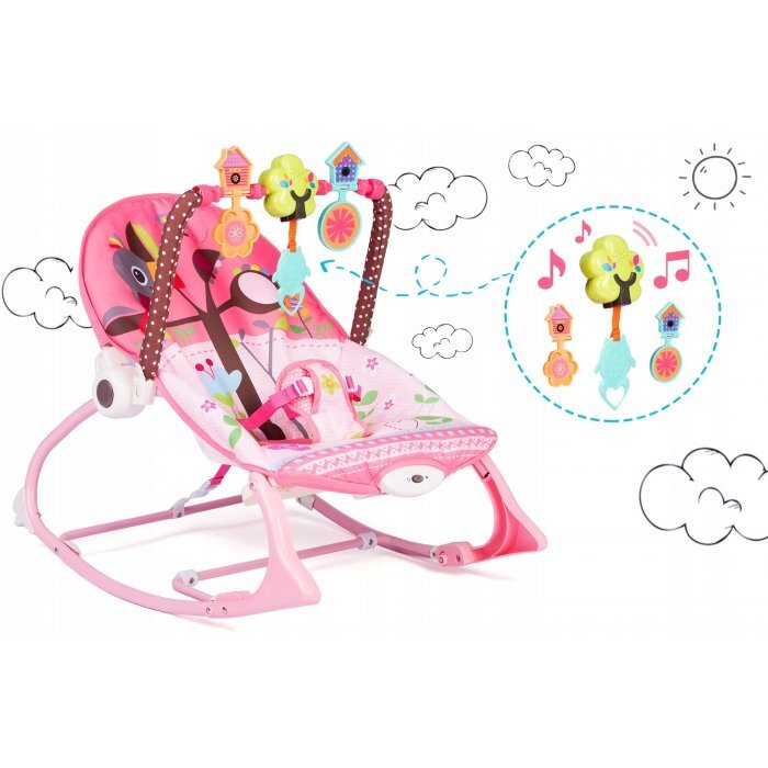 Ricokids Balansoar 3 in 1 cu vibratii 7303 roz