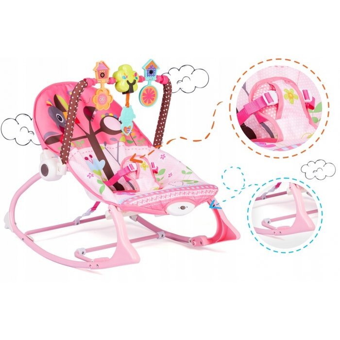 Ricokids Balansoar 3 in 1 cu vibratii 7303 roz