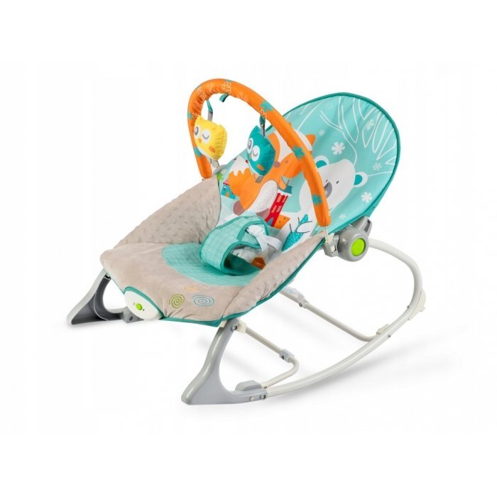Ricokids Balansoar cu vibratii vulpita si ursul 7309 turcoaz