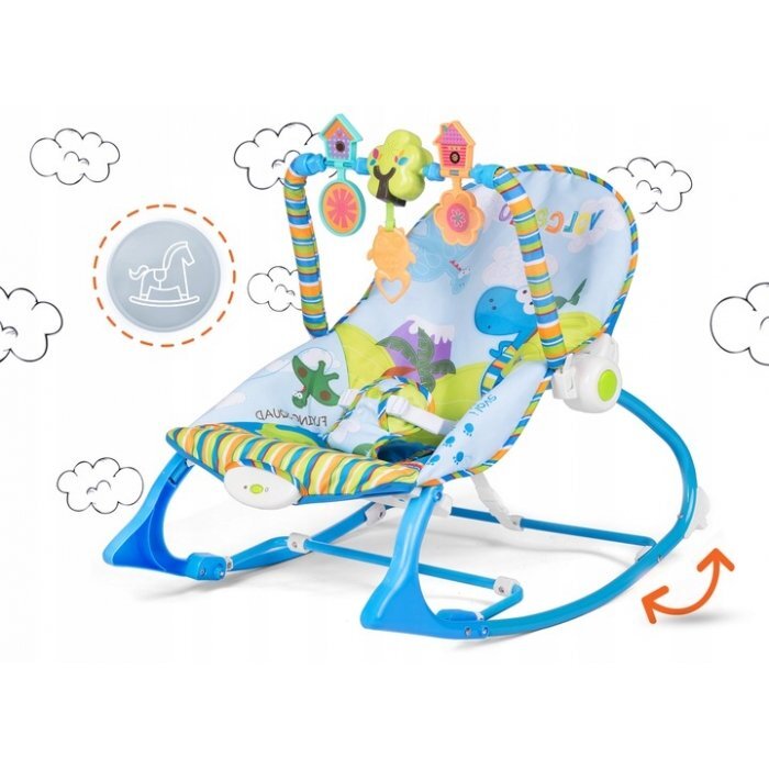 Ricokids Balansoar multifunctional cu vibratii si muzica 7302 Albastru