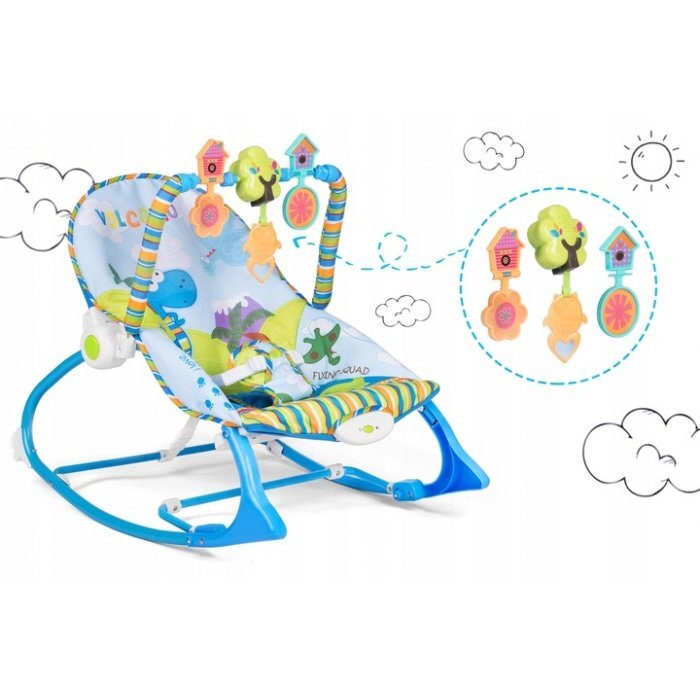 Ricokids Balansoar multifunctional cu vibratii si muzica 7302 Albastru
