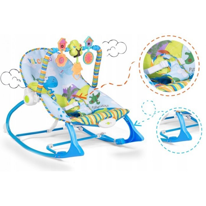 Ricokids Balansoar multifunctional cu vibratii si muzica 7302 Albastru