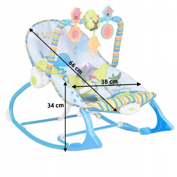 Ricokids Balansoar multifunctional cu vibratii si muzica 7302 Albastru