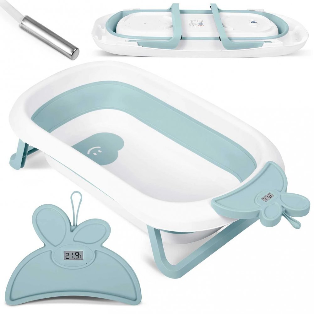 Ricokids Cadita pliabila cu termometru digital inclus Butterfly Blue
