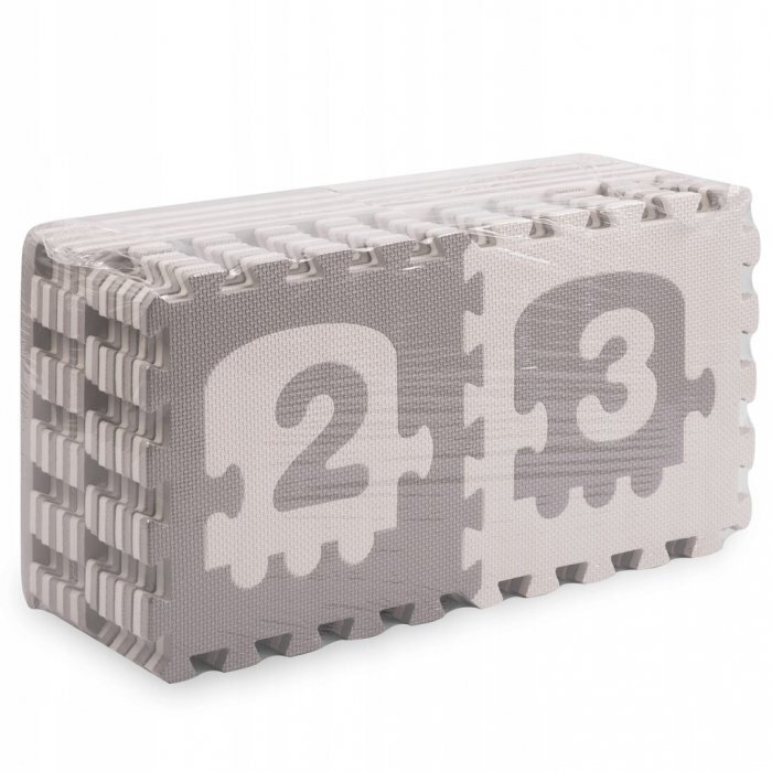 Ricokids Covoras de joaca educational 180 x 180 cm Trenulet Gri cu 36piese litere si cifrerealizat din spuma EVA inodoraantiderapantrezistent la apausor de curatatconfiguratii multipleutilizare cresegradinite
