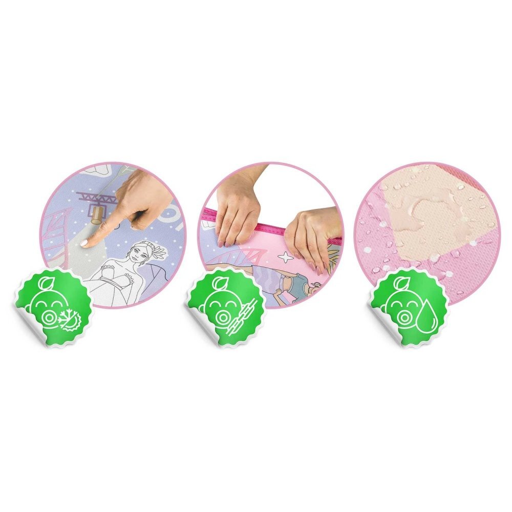 Ricokids Covoras din spuma pentru joaca si colorat cu markere incluse 120x90x03 cm Pink Style