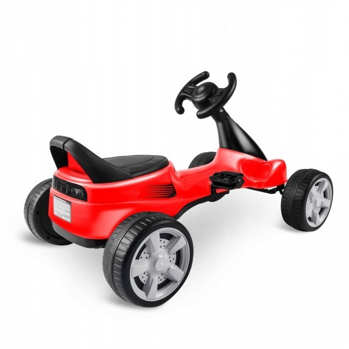 Ricokids Kart cu pedale si roti din plastic dur Gokart RK-595 Rosu