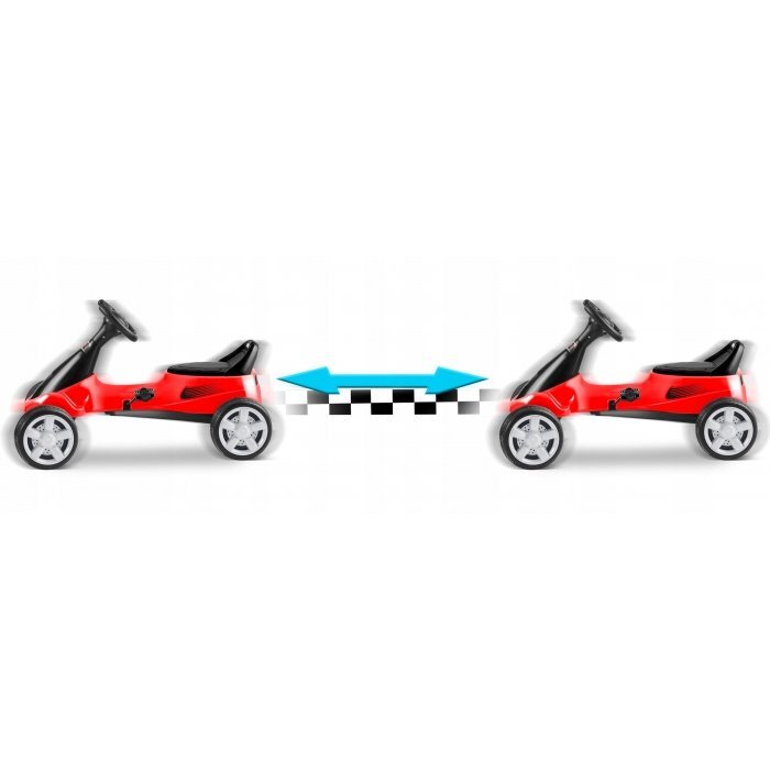 Ricokids Kart cu pedale si roti din plastic dur Gokart RK-595 Rosu
