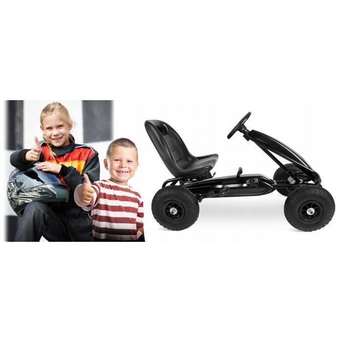 Ricokids Kart cu pedale si roti gonflabile gokart rk 590 negru