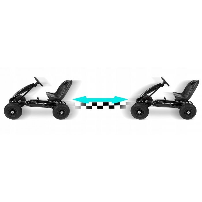 Ricokids Kart cu pedale si roti gonflabile gokart rk 590 negru