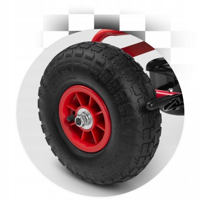 Ricokids Kart cu pedale si roti gonflabile Gokart rk 590 rosu