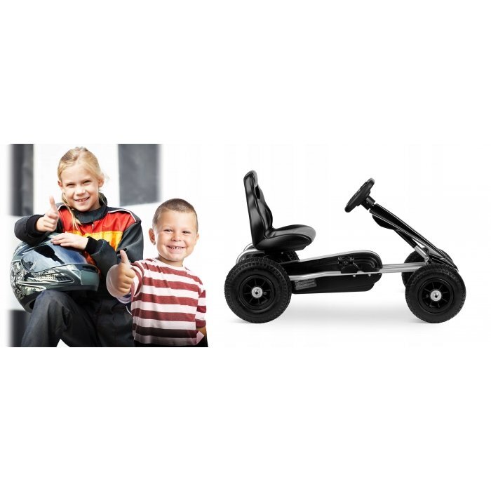 Ricokids Kart cu pedale si roti gonflabile Gokart RK-591 negru