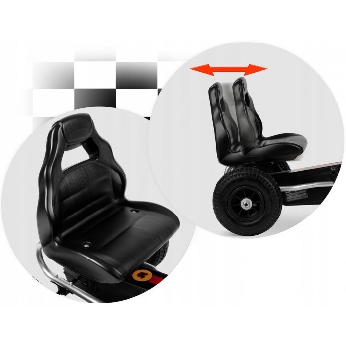 Ricokids Kart cu pedale si roti gonflabile Gokart RK-591 Rosu