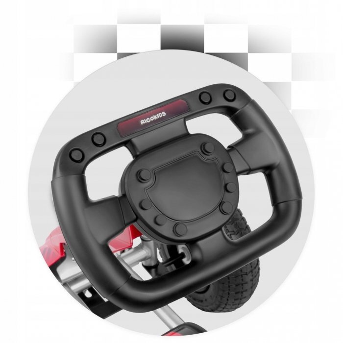 Ricokids Kart cu pedale si roti gonflabile Gokart RK-591 Rosu