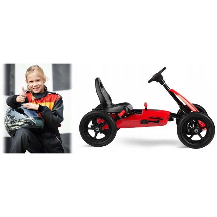 Ricokids Kart cu pedale si roti gonflabile gokart rk 592 rosu