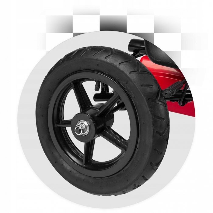 Ricokids Kart cu pedale si roti gonflabile gokart rk 592 rosu