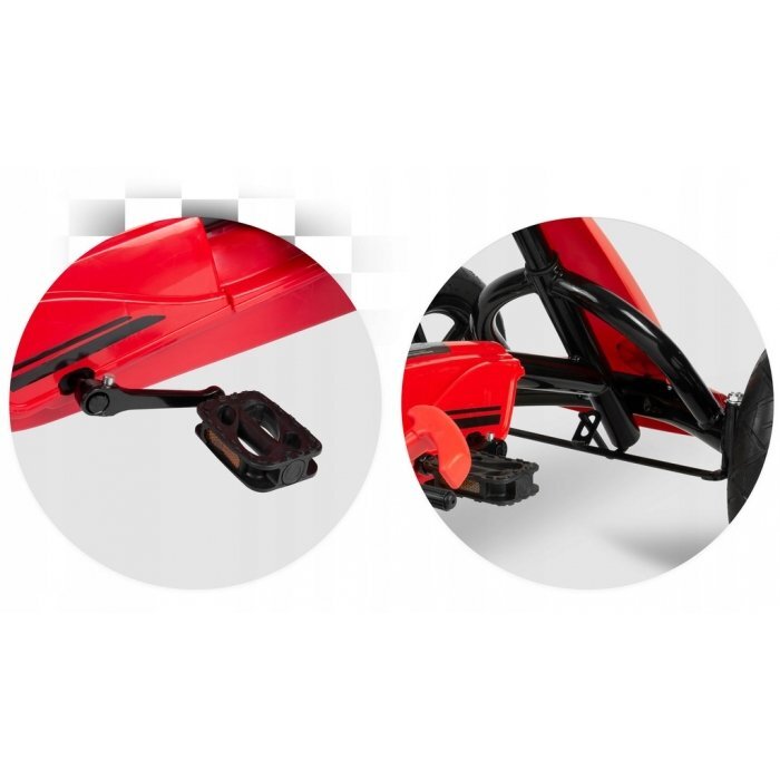 Ricokids Kart cu pedale si roti gonflabile gokart rk 592 rosu