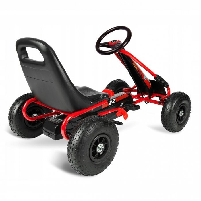 Ricokids Kart cu pedale si roti gonflabile Gokart rk 594 rosu