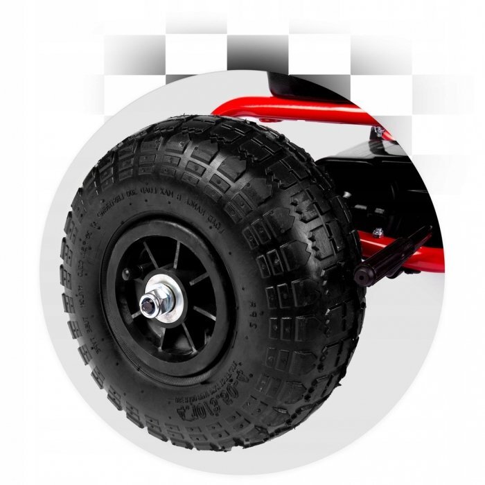 Ricokids Kart cu pedale si roti gonflabile Gokart rk 594 rosu