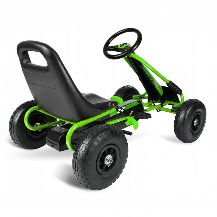 Ricokids Kart cu pedale si roti gonflabile Gokart rk 594 verde