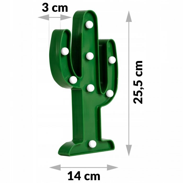 Ricokids Lampa de veghe in forma de cactus 740901 Verde