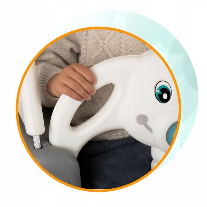 Ricokids Leagan de gradina convertibil 3in1 pentru copii Elefant GriAlb utilizare interiorexterior cu bara de protectie si spatar detasabilefranghii cu dimensiune reglabilasezut ergonomicsarcina maxima 30 kg