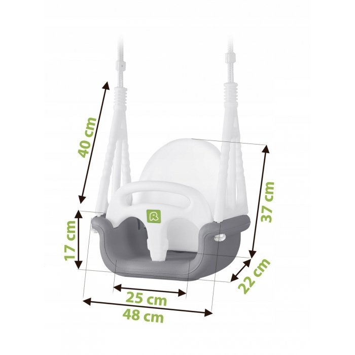 Ricokids Leagan de gradina gri cu alb